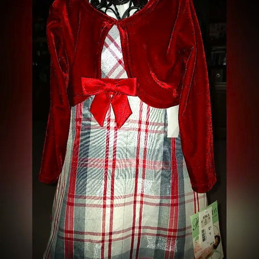 VALENTINE NWT PLAID DRESS, Bonnie Jean, 2T. Can be $20w/$4.99shipping